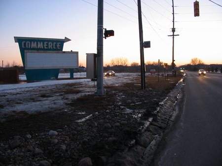 Commerce Drive-In Theatre - Marquee And Intersection